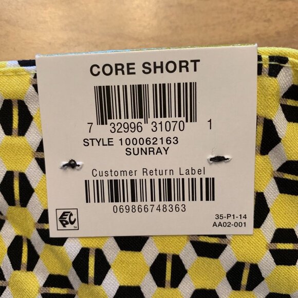 NWT INC International Concepts Sunray Core Short Size 14 Yellow Black NEW - Picture 7 of 9